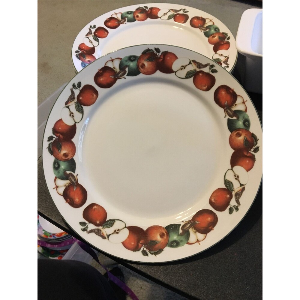 MAJESTICWARE by Oneida D.C. Brown & Co. Apples & Warblers. Plates. 2001 10 5/8